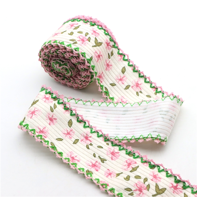 flower corduroy double layer two-color hook ribbon
