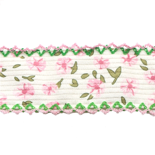 flower corduroy double layer two-color hook ribbon