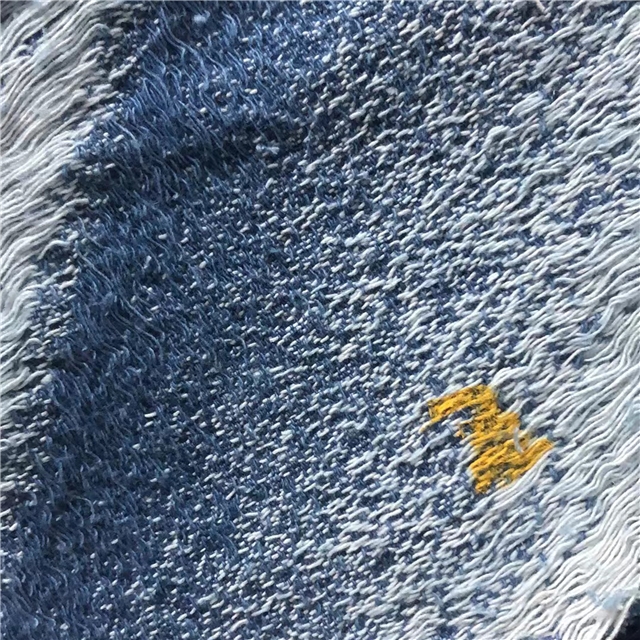 thick texture denim jacquard washed fabric for autumn and winter