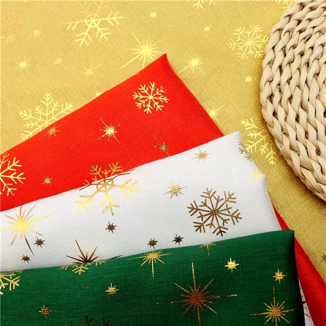 hot stamping snowflake bamboo fiber fabric