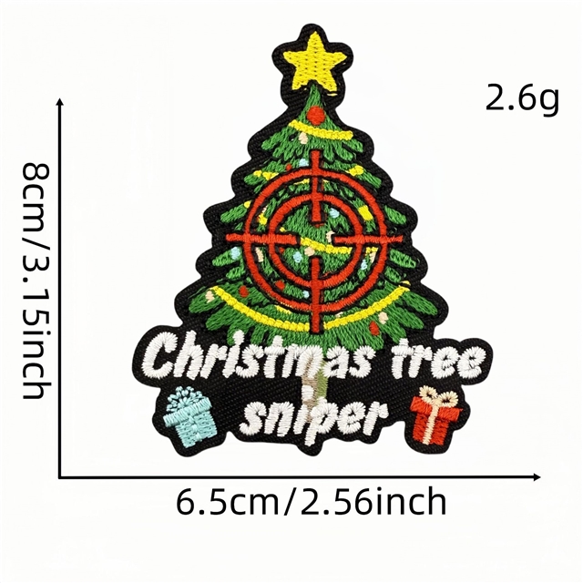 santa claus embroidery fabric sticker, ironing adhesive backing