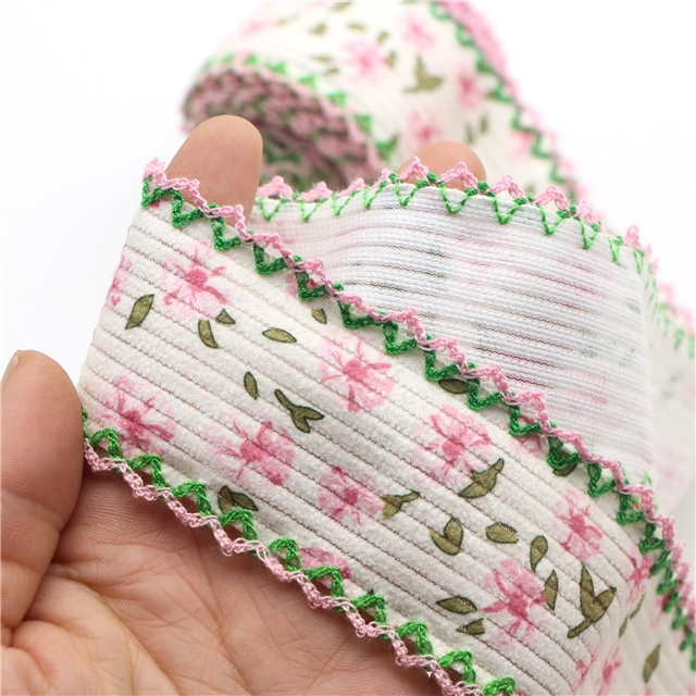 flower corduroy double layer two-color hook ribbon