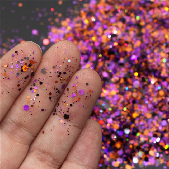 halloween mixed rainbow glitter (10g/box)