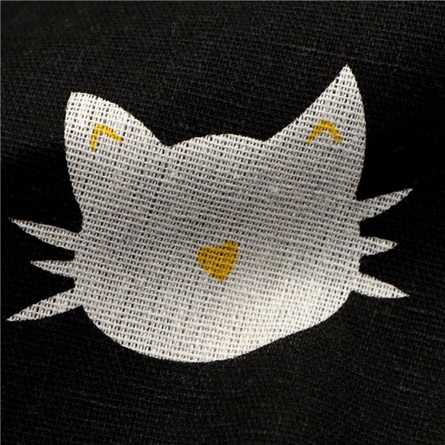cat series cotton and linen fabric printing