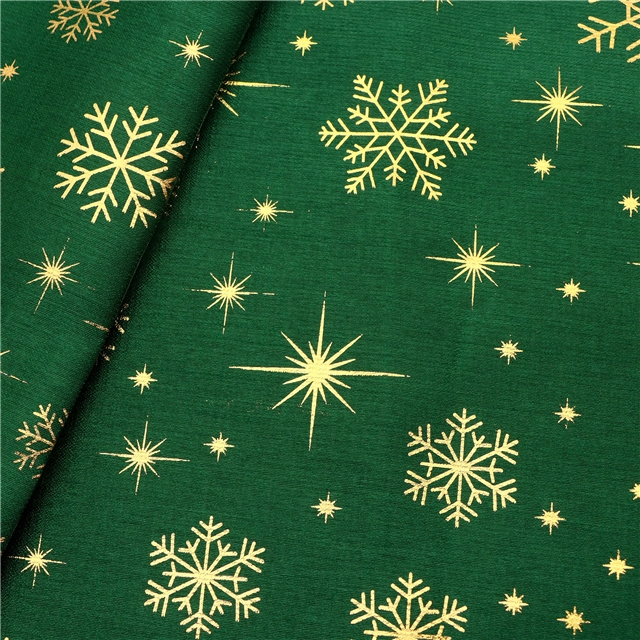 hot stamping snowflake bamboo fiber fabric blackish green,50*150cm(19.7*59.1