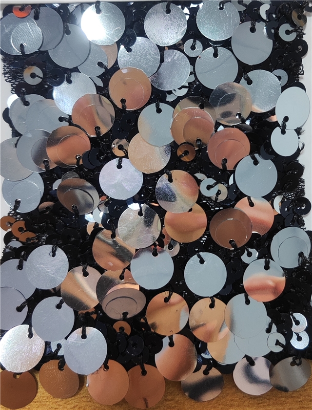 hanging circular sequin mesh fabric
