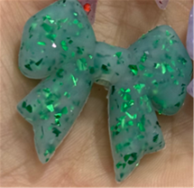 silicone three-dimensional sequins bow silicone bead