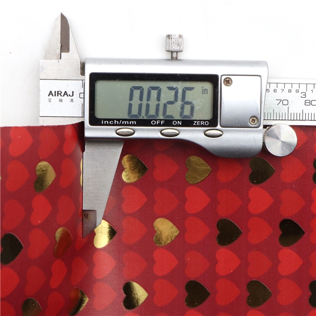 self printed gold foil faux leather fabric