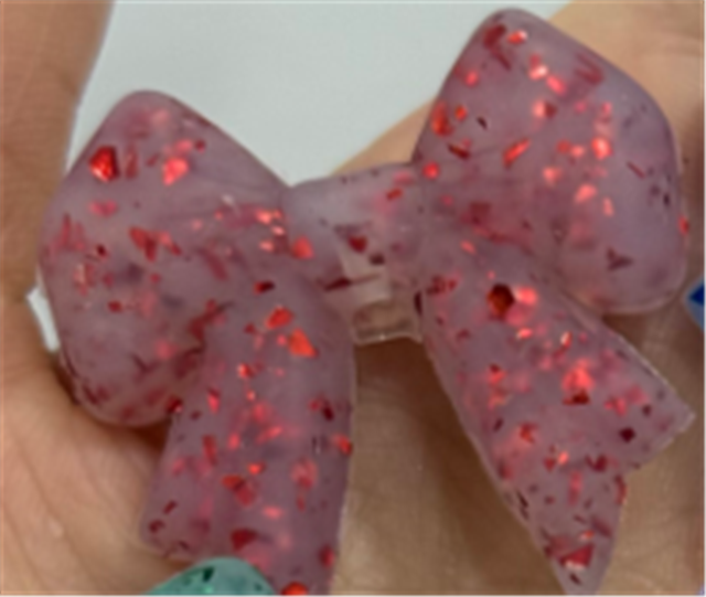 silicone three-dimensional sequins bow silicone bead