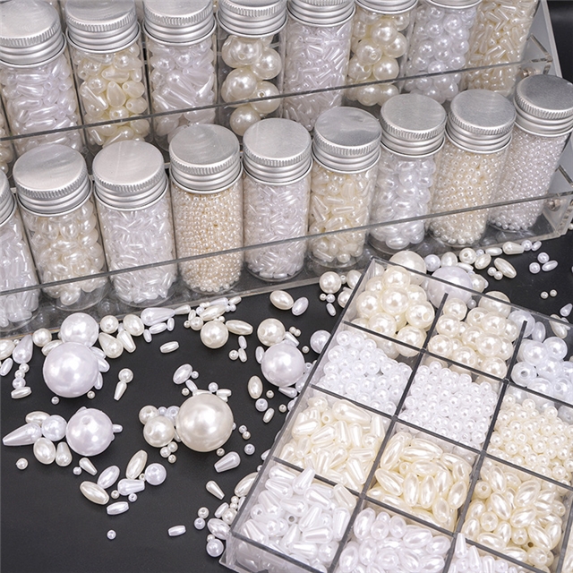 plastic/resin high brightness ABS imitation pearl (with hole)