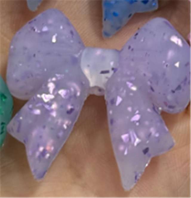 silicone three-dimensional sequins bow silicone bead