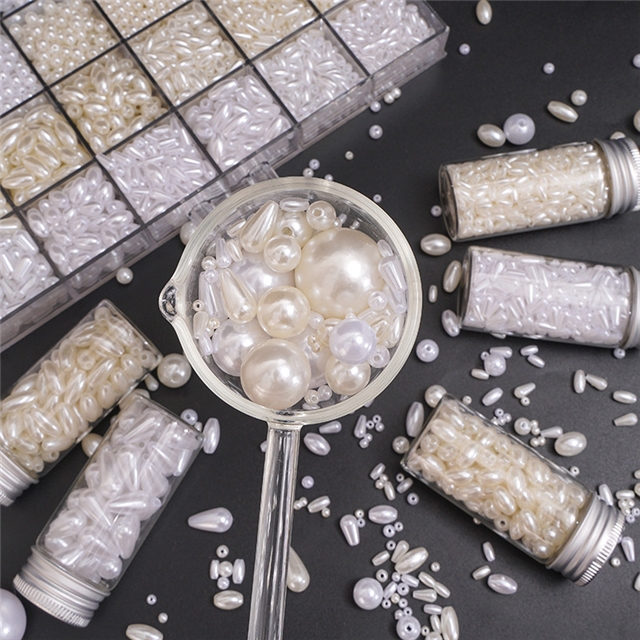 plastic/resin high brightness ABS imitation pearl (with hole)