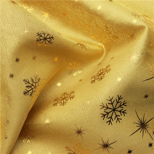 hot stamping snowflake bamboo fiber fabric