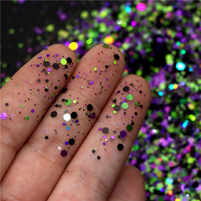 halloween mixed rainbow glitter (10g/box)