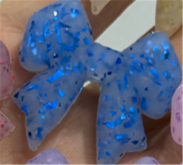 silicone three-dimensional sequins bow silicone bead