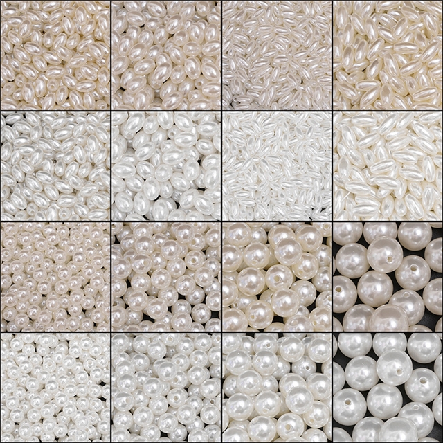 plastic/resin high brightness ABS imitation pearl (with hole)