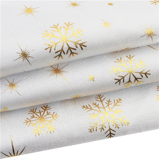 hot stamping snowflake bamboo fiber fabric