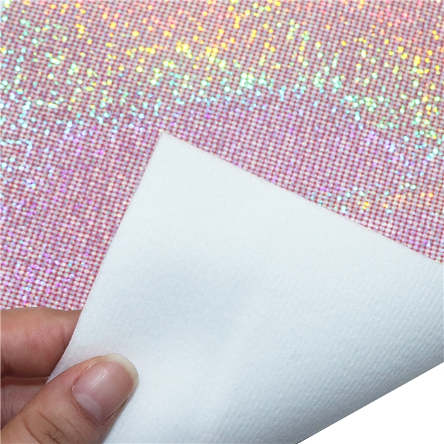 synthetic leather colorful laser hot silver mosaic faux leather 