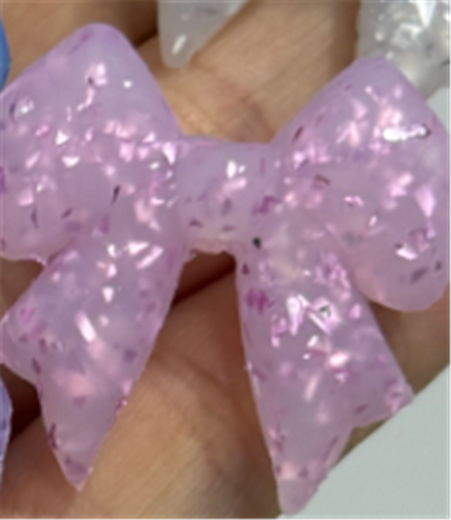 silicone three-dimensional sequins bow silicone bead