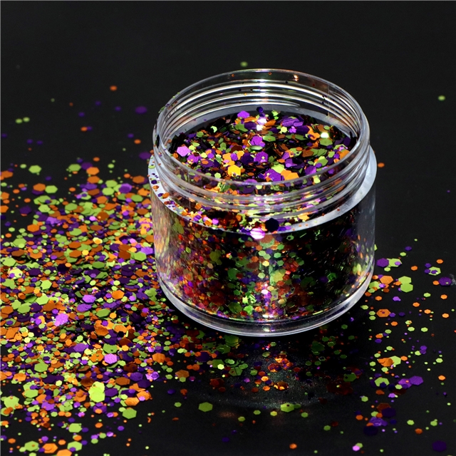 halloween mixed rainbow glitter (10g/box)