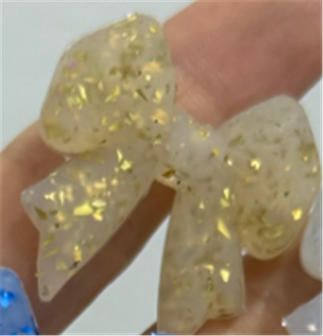silicone three-dimensional sequins bow silicone bead