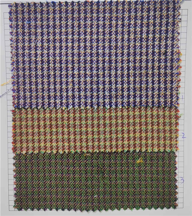 98%T2%SP polyester twill yarn dyed checkered fabric