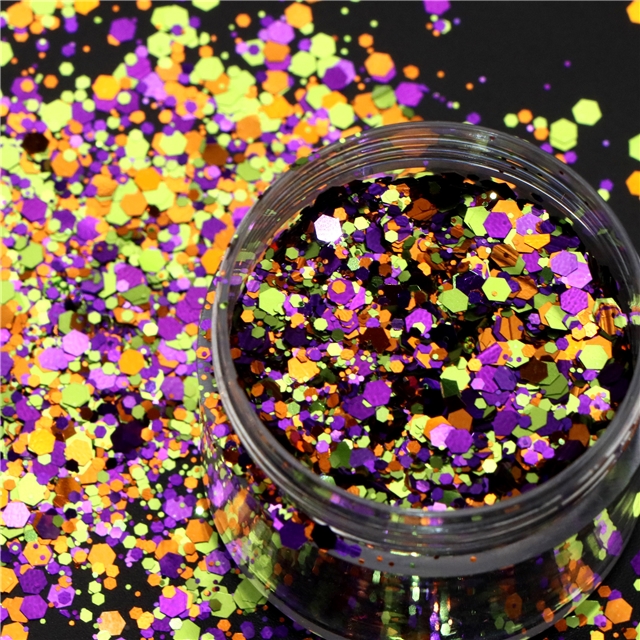 halloween mixed rainbow glitter (10g/box)