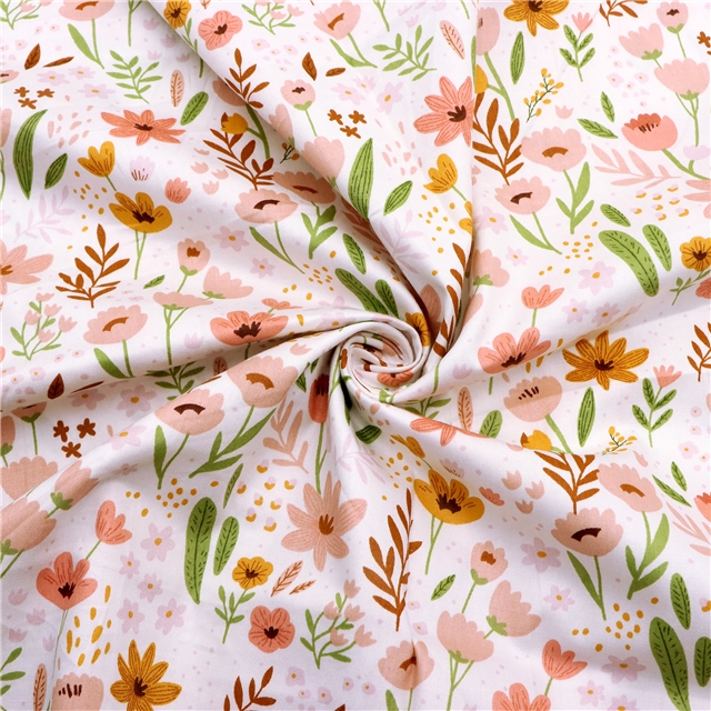 flower 21 cotton twill bottom watermark fabric
