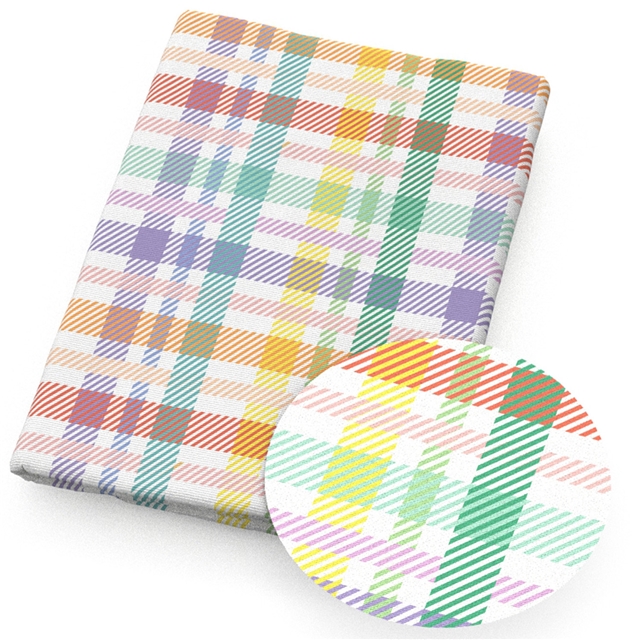 polyester cotton colorful geometric heart series polyester cotton fabric set (12 pcs/set)