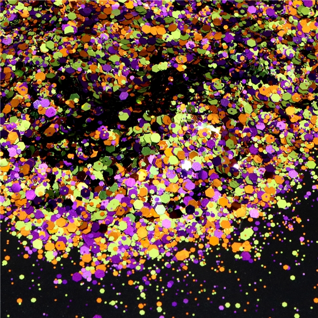 halloween mixed rainbow glitter (10g/box)