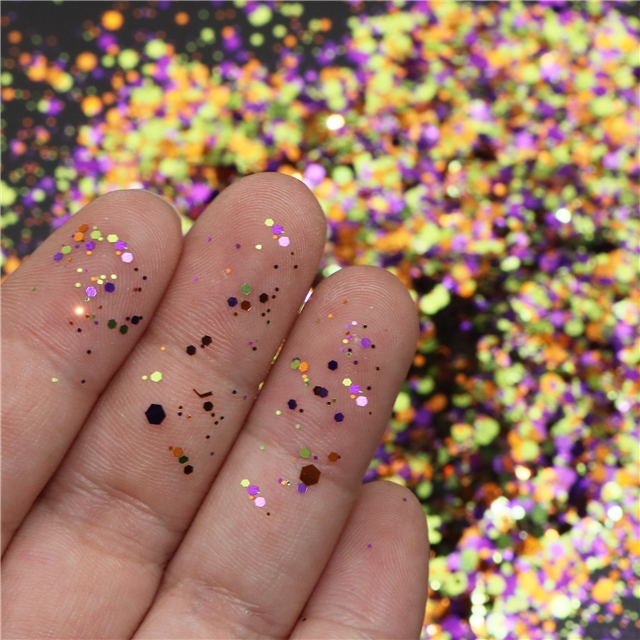 halloween mixed rainbow glitter (10g/box)