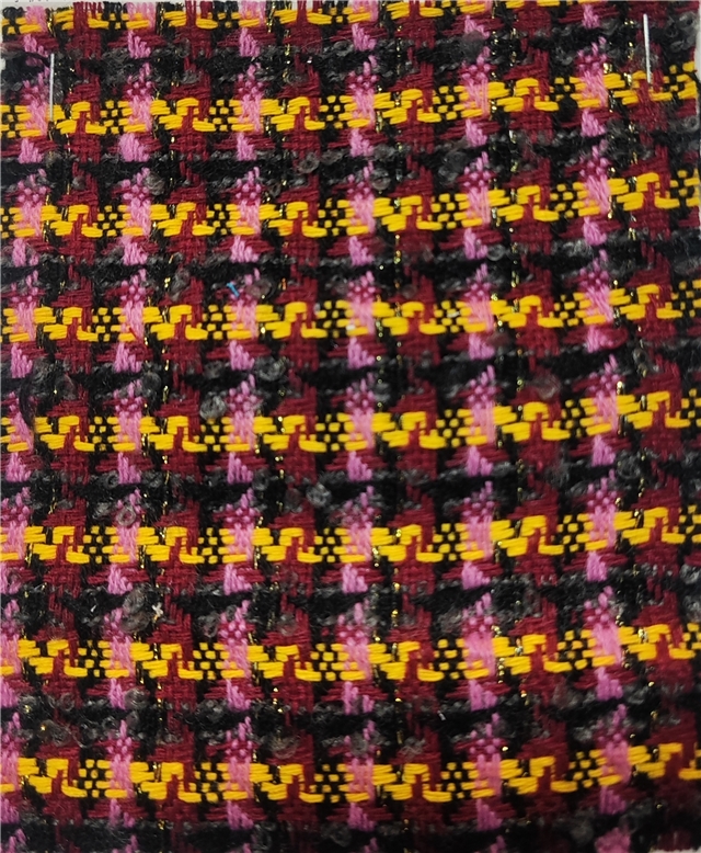 100% polyester bright silk woolen woven small fragrant fabric