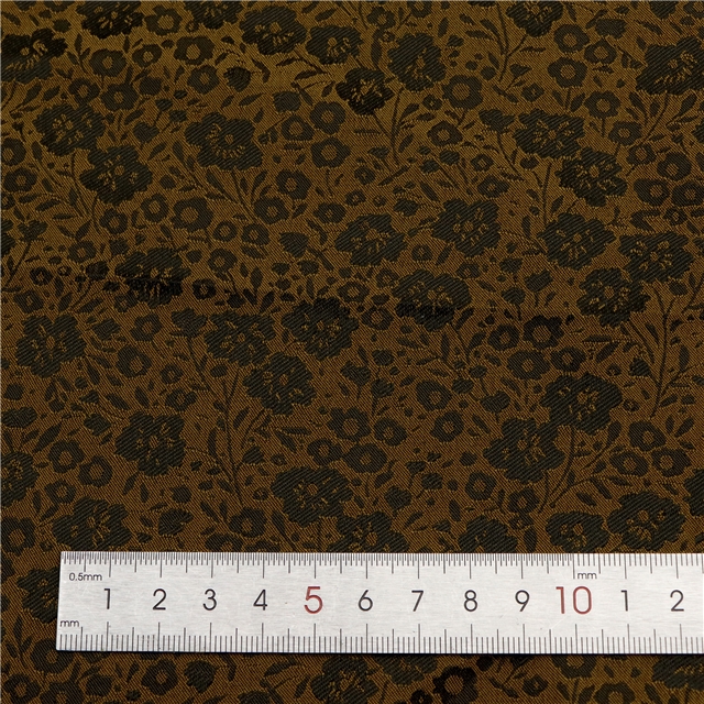 100% polyester polyester small floral jacquard fabric 5#coffee,50*145cm(19.7*57.1