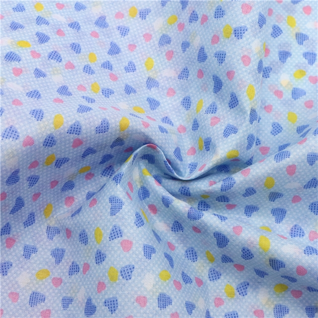 dots heart printed fabric