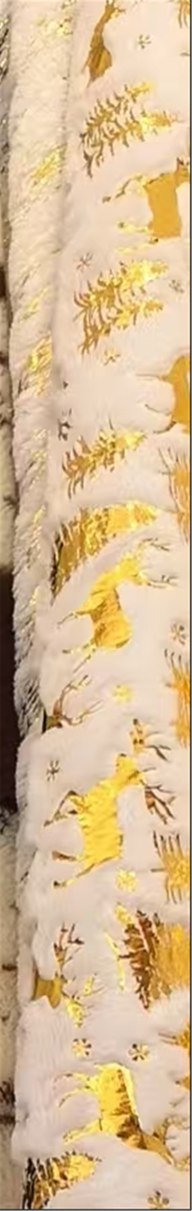 gold hot stamping christmas tree deer velvet fabric