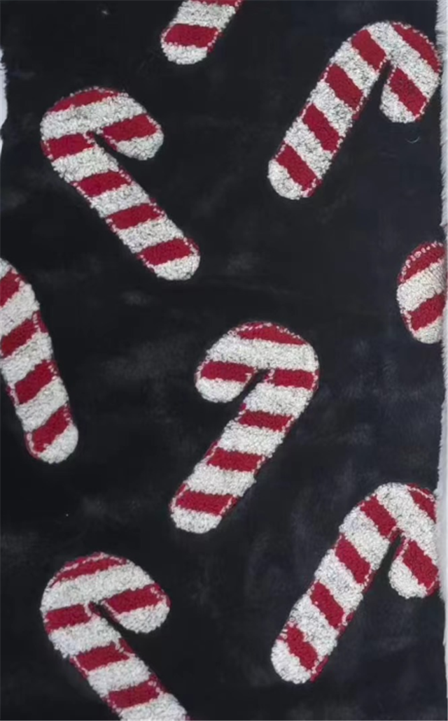 christmas crutch velvet fabric