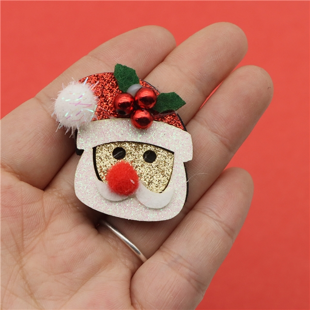 Christmas day series glitter non woven accessories