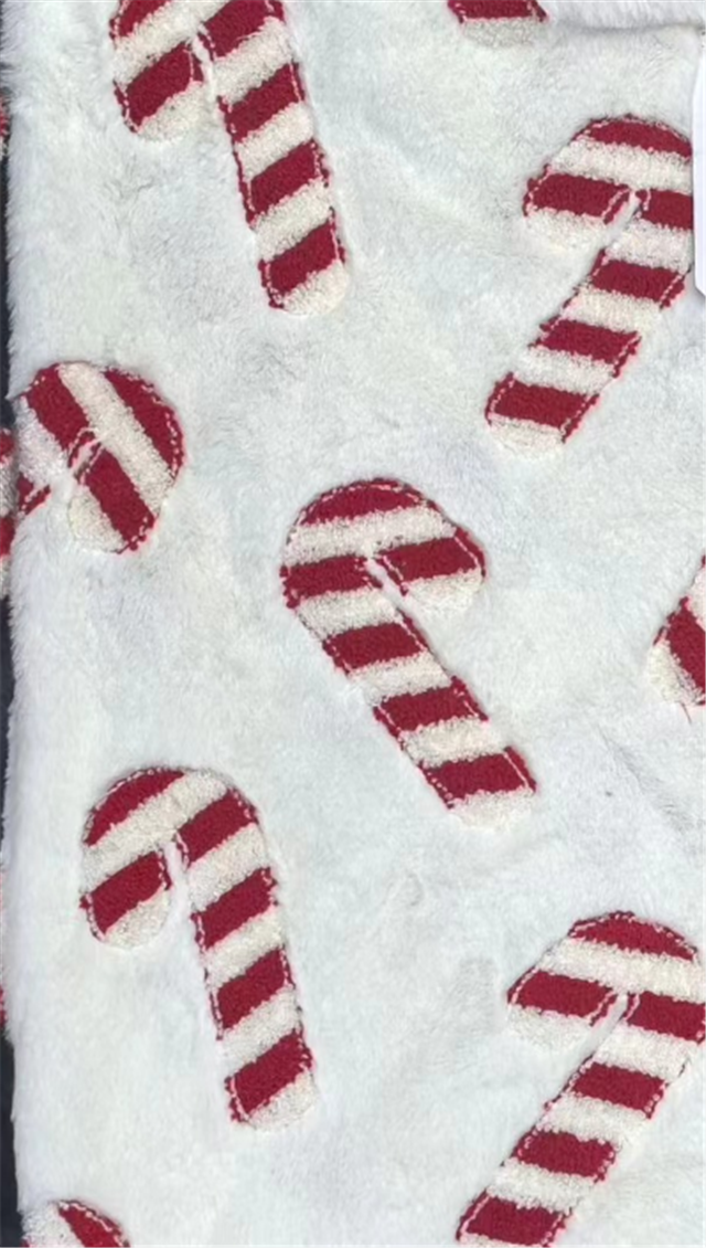 christmas crutch velvet fabric
