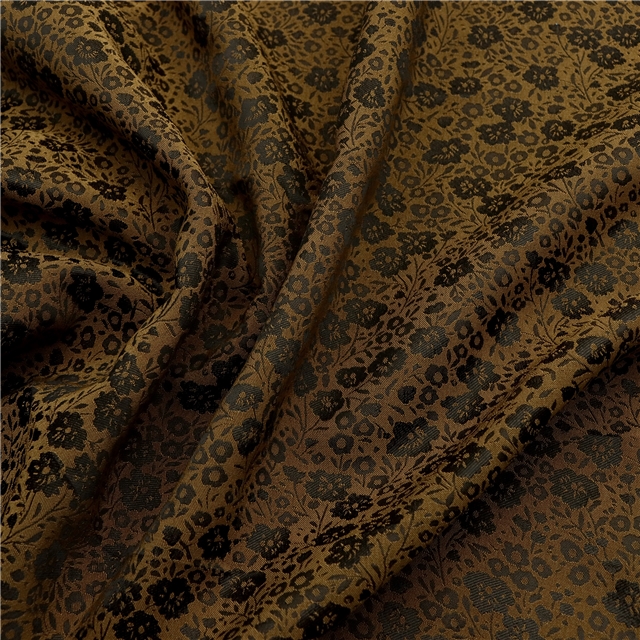 100% polyester polyester small floral jacquard fabric 5#coffee,50*145cm(19.7*57.1