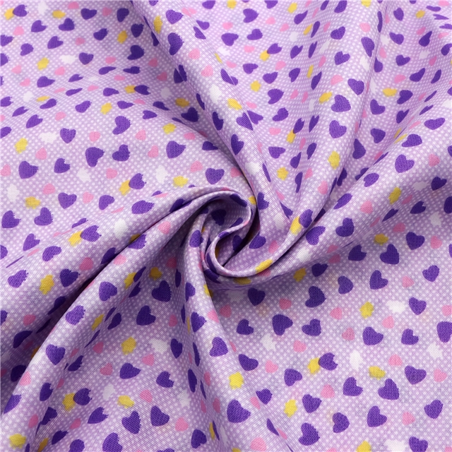 dots heart printed fabric