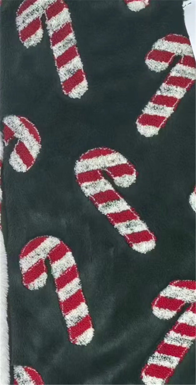 christmas crutch velvet fabric