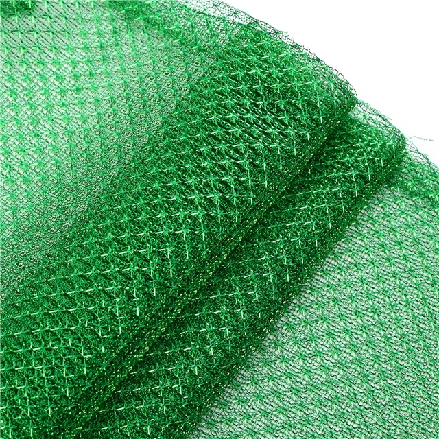 gold and silver wire diamond pattern hollow mesh fabric