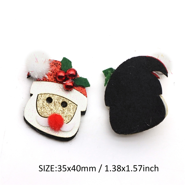 Christmas day series glitter non woven accessories