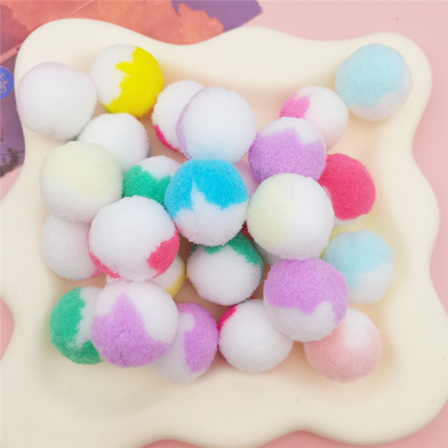 mixed color blocked high elasticity wool ball (100 pcs/pack)