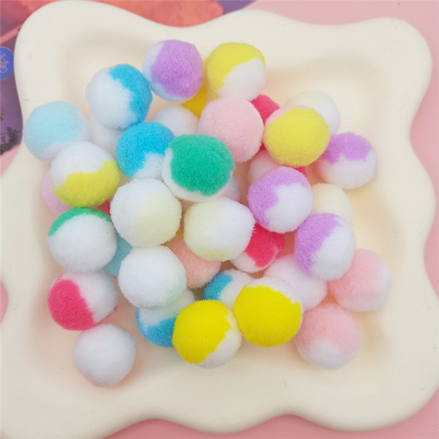 mixed color blocked high elasticity wool ball (100 pcs/pack)