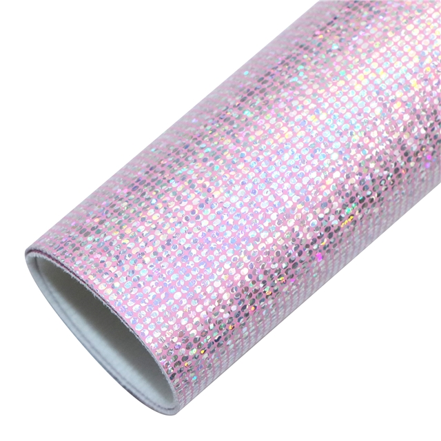 synthetic leather colorful laser hot silver mosaic faux leather  20*33cm(7.9*13