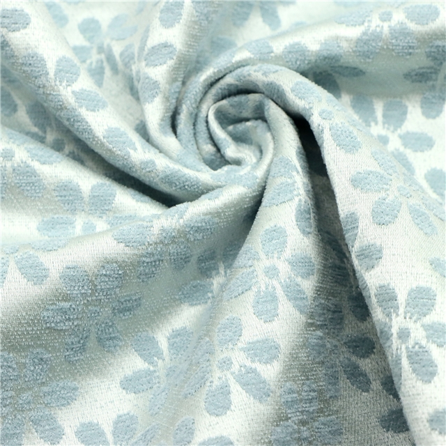 plush flower jacquard fabric 3#gray blue,50*148cm(19.7*58.3