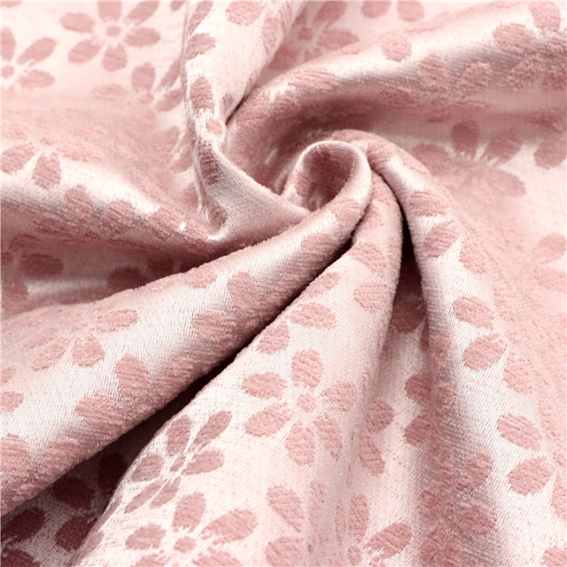 plush flower jacquard fabric 4#pink,50*148cm(19.7*58.3