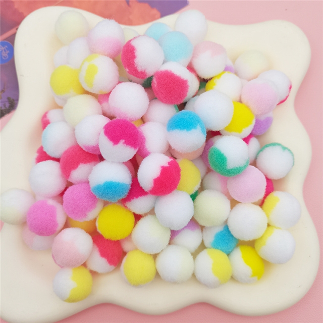 mixed color blocked high elasticity wool ball (100 pcs/pack)