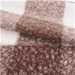 double sided spiky plaid printed sheepfold wool granule fabric